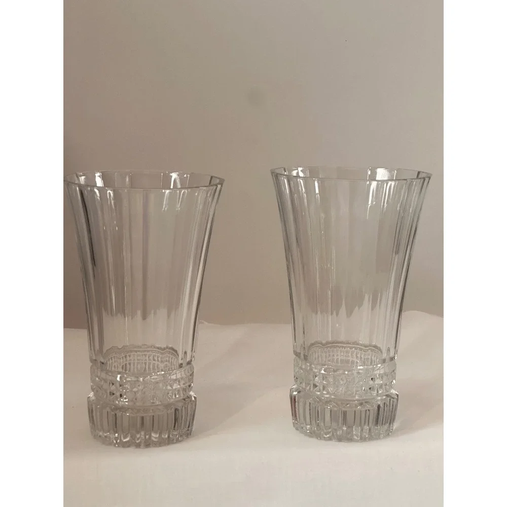 Cristal d'Arques Durand Victoria 2 Water Glasses Lead Cry'stal Clear 6.25‎